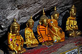 Inle Lake Myanmar. Pindaya, the famous Shwe Oo Min pagoda, a natural cave filled with thousands of gilded Buddha statues.